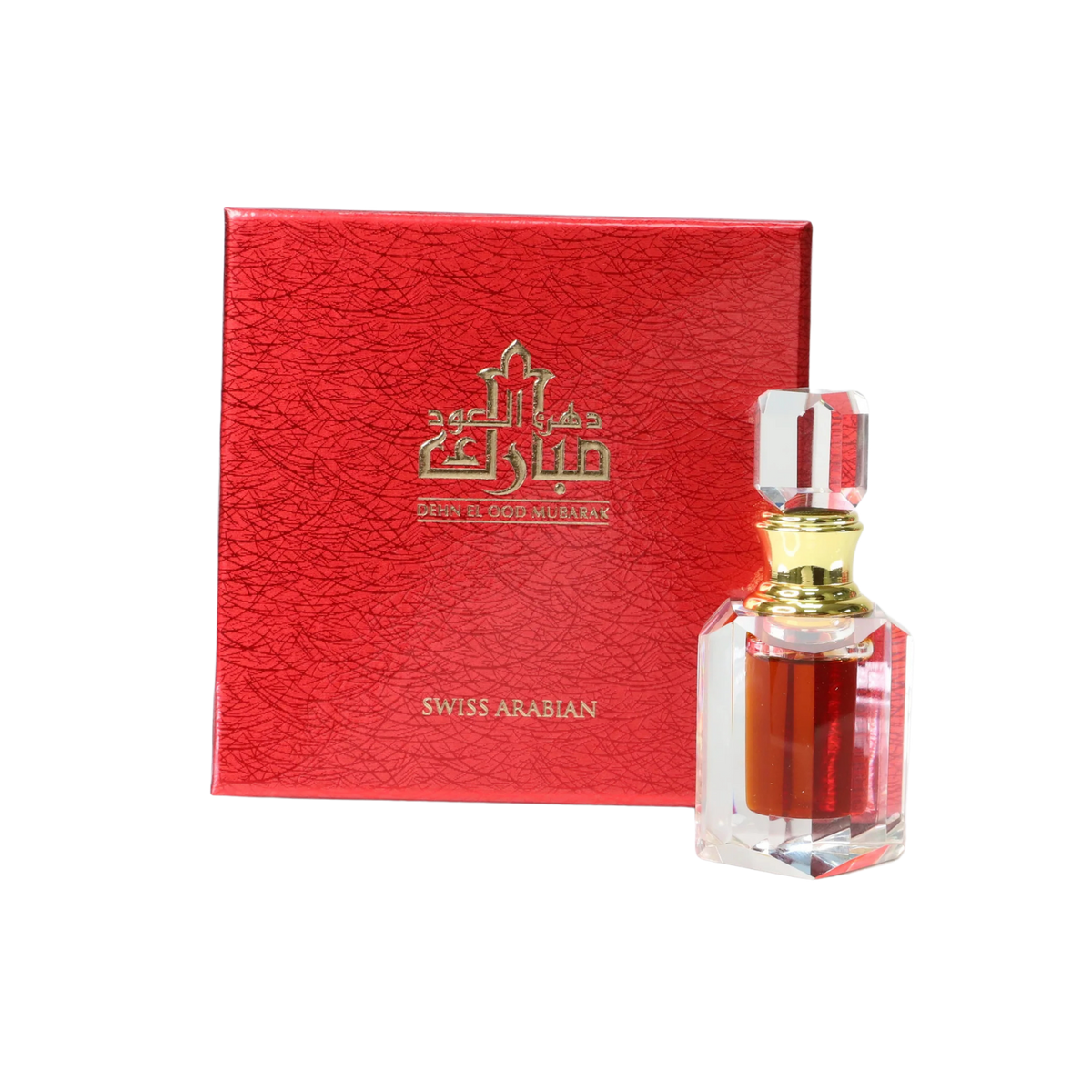 Swiss Arabian Dehn El Oud Mubarak Concentrated Perfume Oil – 6ml | for Men & Women | Majestic Cambodian Oud, Earthy Woods & Radiant Amber Luxury Arabian Scent (Alcohol-Free)