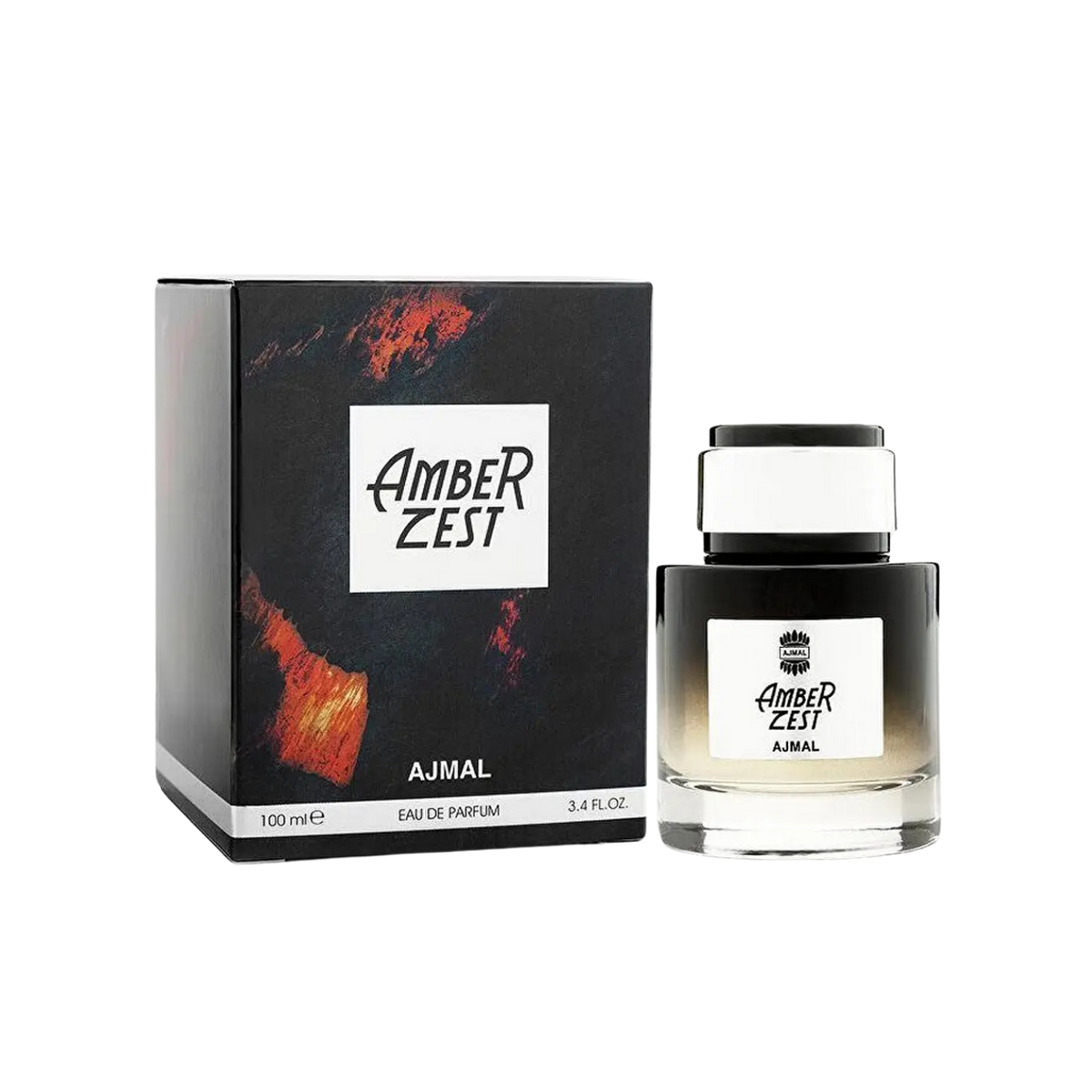 Ajmal Amber Zest Eau De Parfum – 100ml | Premium Luxury Unisex Woody Spicy Fragrance | Bright Citrus Bergamot, Sharp Black Pepper, Earthy Patchouli, Warm Amber & Leather Long-Lasting Scent