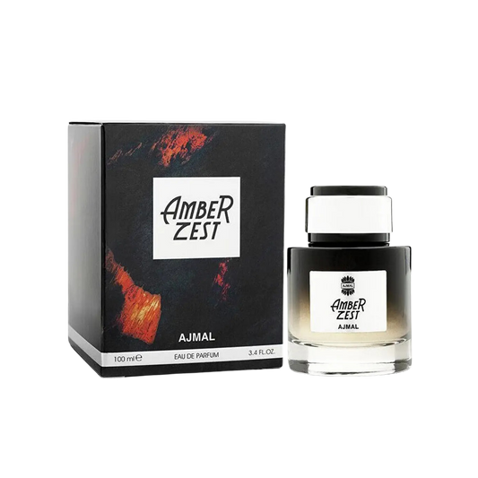 Ajmal Amber Zest Eau De Parfum – 100ml | Premium Luxury Unisex Woody Spicy Fragrance | Bright Citrus Bergamot, Sharp Black Pepper, Earthy Patchouli, Warm Amber & Leather Long-Lasting Scent