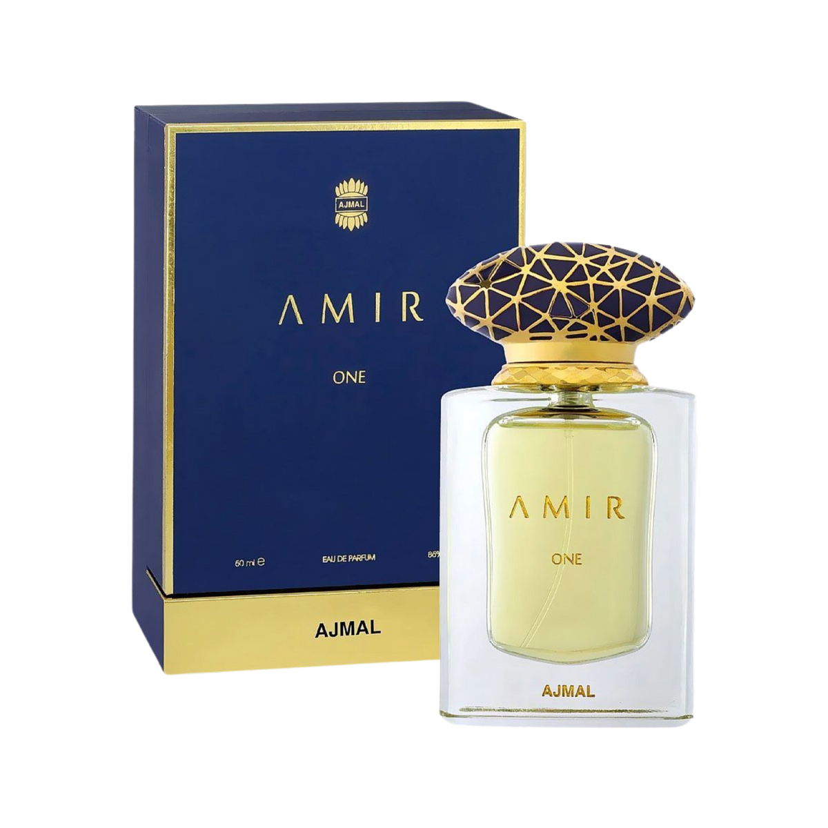 Ajmal Amir One Eau De Parfum – 50ml | Ultra-Premium Luxury Unisex Heritage Fragrance | Rich Cambodian Oud, Exotic Saffron, Royal Rose, Warm Liquid Amber & Precious Woods Eternal Longevity