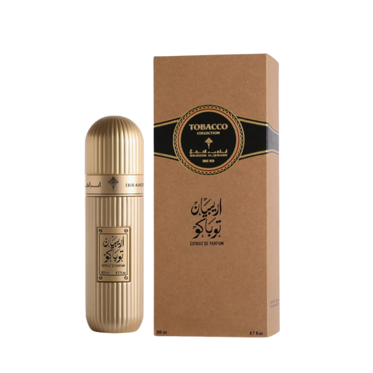 Ibrahim Al Qurashi IBRAQ Perfumes إبراق Arabian Tobacco Eau De Parfum – 200ml | Unisex | Sparkling Red Berries & Citruses, Velvet Arabian Tobacco & Rose, Radiant Rich Amber & Patchouli Luxury Jumbo Signature Scent