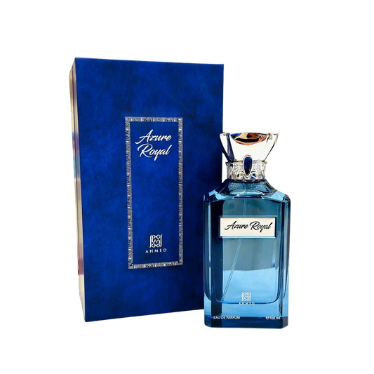 Ahmed Al Maghribi Azure Royal Eau De Parfum – 100ml | Unisex | Sparkling Ozone & Aquatic Marine, Velvet Floral Rose & Jasmine, Radiant Rich Amberwood & Musk Luxury Blue Signature Scent