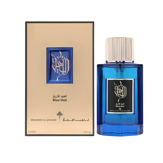 Ibrahim Al Qurashi IBRAQ Perfumes إبراق Blue Oud Eau De Parfum – 100ml | Unisex | Sparkling Royal Blue Musk & Saffron, Velvet Cambodian Oud & Rose, Radiant Rich Amber Patchouli Luxury Signature Scent