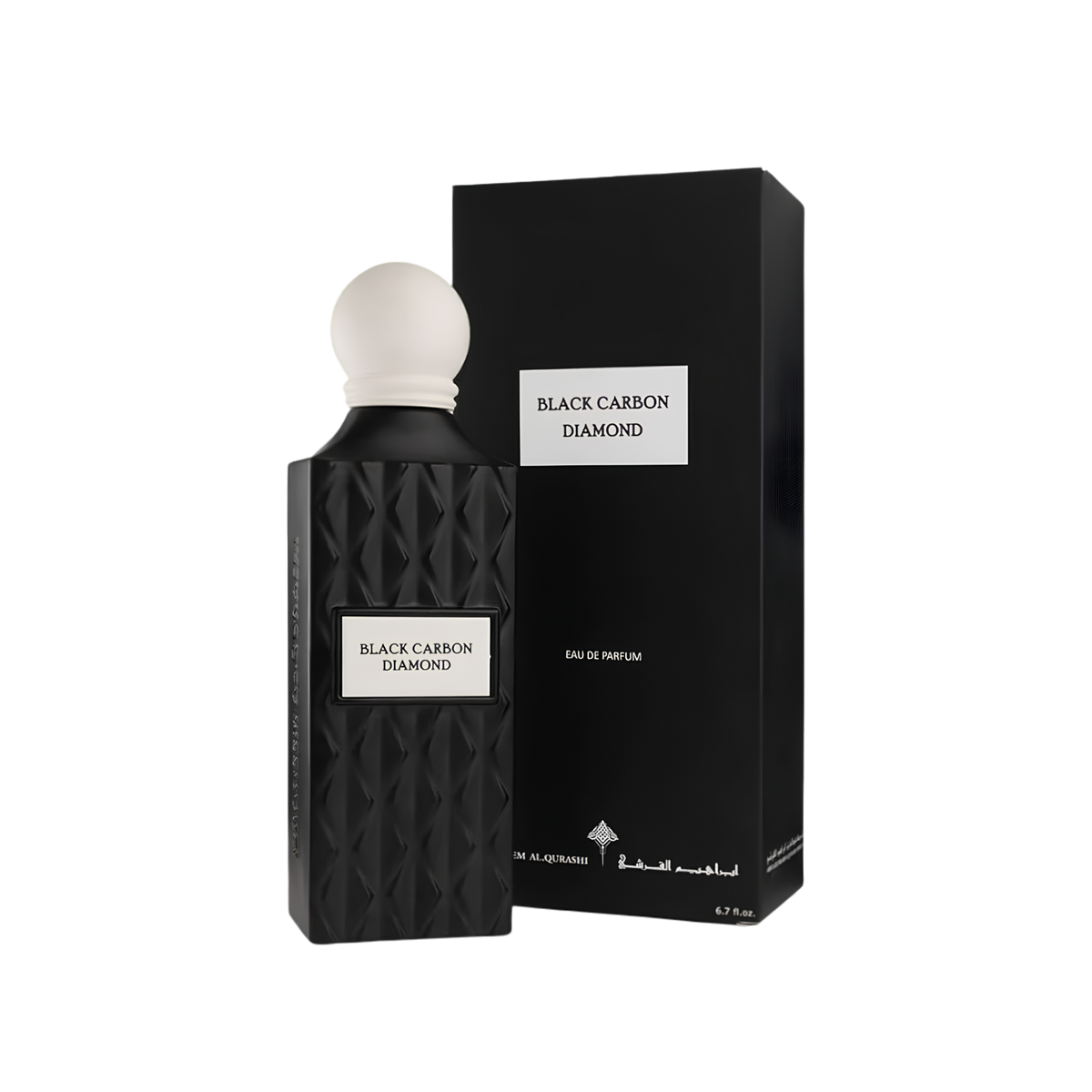 Ibrahim Al Qurashi IBRAQ Perfumes إبراق Black Carbon Diamond Eau De Parfum – 200ml | Unisex | Sparkling Citrus & Pepper, Velvet Leather & Jasmine, Radiant Rich Smoky Wood & White Musk Luxury Diamond Series Jumbo Signature Scent