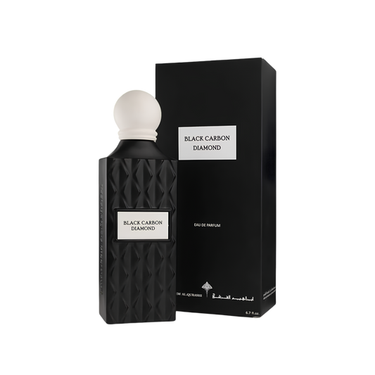 Ibrahim Al Qurashi IBRAQ Perfumes إبراق Black Carbon Diamond Eau De Parfum – 200ml | Unisex | Sparkling Citrus & Pepper, Velvet Leather & Jasmine, Radiant Rich Smoky Wood & White Musk Luxury Diamond Series Jumbo Signature Scent