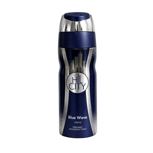 Hilcity BLUE WAVE For Men Perfumed Deodorant Spray | 200ML Long-Lasting Aquatic Scent