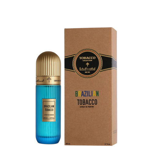 Ibrahim Al Qurashi IBRAQ Perfumes إبراق Brazilian Tobacco Eau De Parfum – 200ml | Unisex | Sparkling Warm Spices, Velvet Dark Tobacco & Radiant Rich Vanilla-Amber Luxury Signature Scent