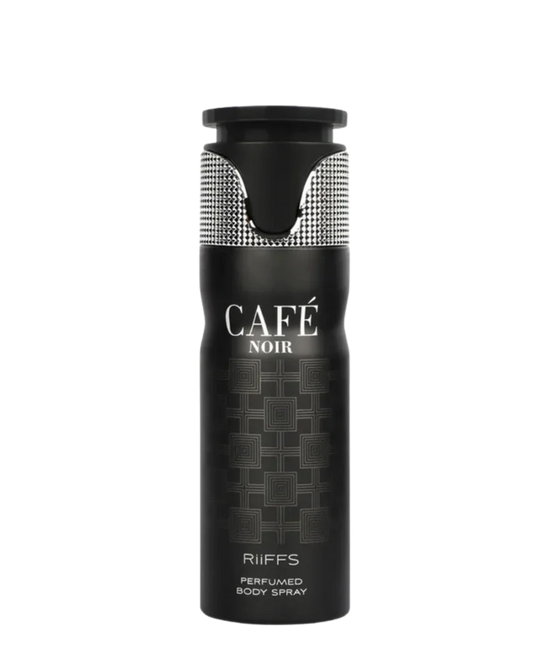 Riiffs Cafe Noir Perfumed Deodorant for Men – 200ml | Long-Lasting Bold Roasted Coffee, Dark Woods & Spicy Amber Body Spray