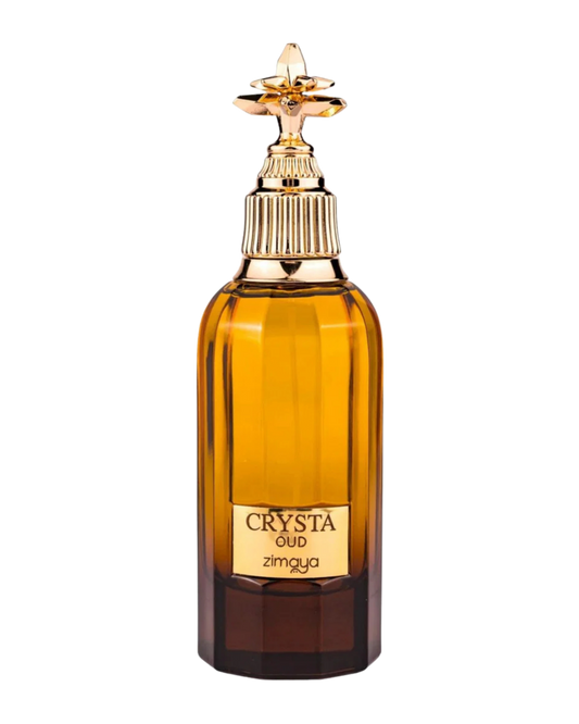 Zimaya Crysta Oud Eau De Parfum – 100ml | Smokey Agarwood, Radiant Rose & Refreshing Mint-Spiced Luxury Signature Scent