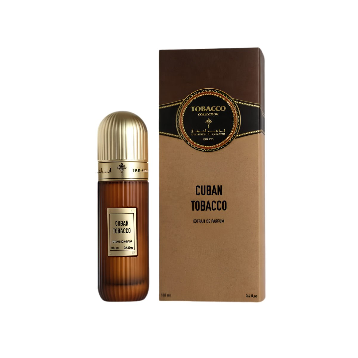 Ibrahim Al Qurashi IBRAQ Perfumes إبراق Cuban Tobacco Extrait De Parfum – 100ml | Unisex | Roasted Coffee & Mandarin, Velvet Cuban Tobacco & Rose, Radiant Rich Vanilla Wood Luxury Signature Scent