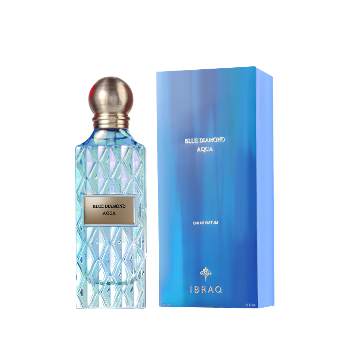 Ibrahim Al Qurashi IBRAQ Perfumes إبراق Blue Diamond Aqua Eau De Parfum – 150ml | Unisex | Sparkling Grapefruit, Velvet Marine Accord & Radiant Rich Amberwood Luxury Diamond Series Signature Scent
