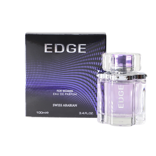 Swiss Arabian Edge Eau De Parfum – 100ml | for Women | Sparkling Freesia, Velvet Rose & Radiant White Musk Luxury Signature Scent