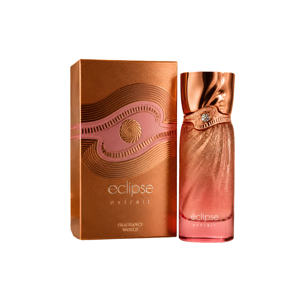 Fragrance World Eclipse Extrait De Parfum – 100ml | Premium Luxury Women's Oriental Woody Fragrance | Sparkling Mandarin, Rich Black Tea, Golden Honey, Smoky Olibanum & Guaiac Wood Long-Lasting Feminine Perfume