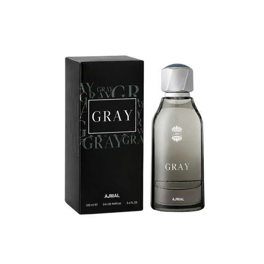 Ajmal Gray Eau De Parfum – 100ml For Men | Premium Woody Spicy Aromatic Fragrance | Fresh Citrus, Warm Spices, Earthy Patchouli, Deep Leather & Warm Amber Long-Lasting Luxury Perfume