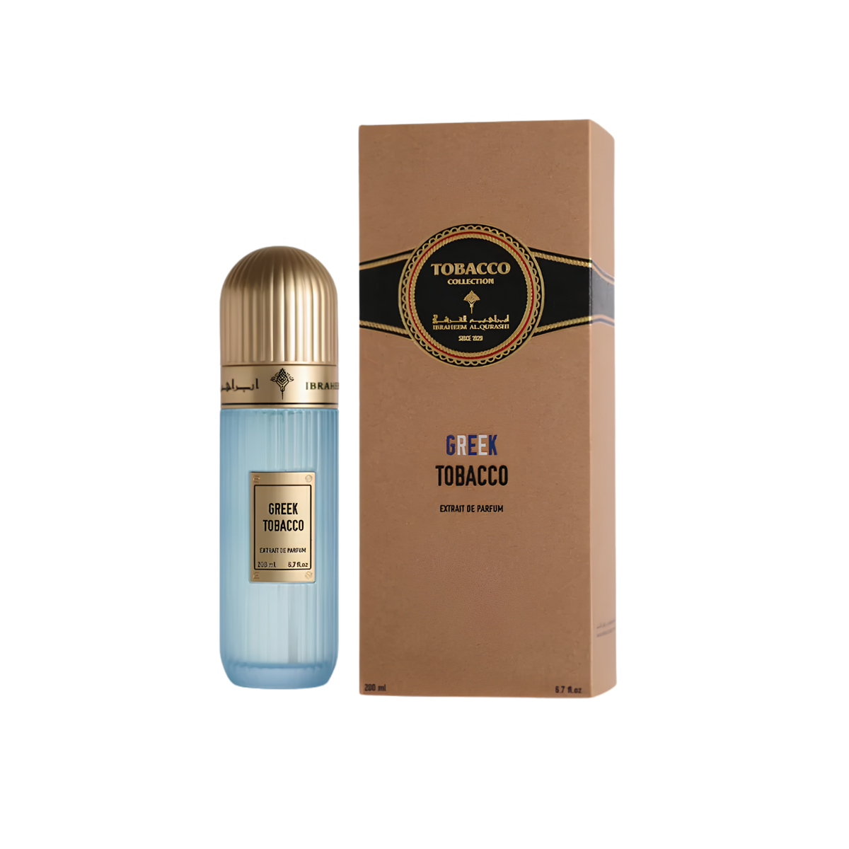 Ibrahim Al Qurashi Greek Tobacco Eau De Parfum – 100ml | For Men | Sparkling Fresh Herbs, Velvet Blonde Tobacco & Radiant Rich Vetiver Luxury Signature Scent