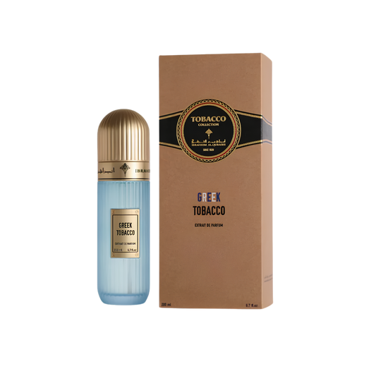 Ibrahim Al Qurashi Greek Tobacco Eau De Parfum – 100ml | For Men | Sparkling Fresh Herbs, Velvet Blonde Tobacco & Radiant Rich Vetiver Luxury Signature Scent