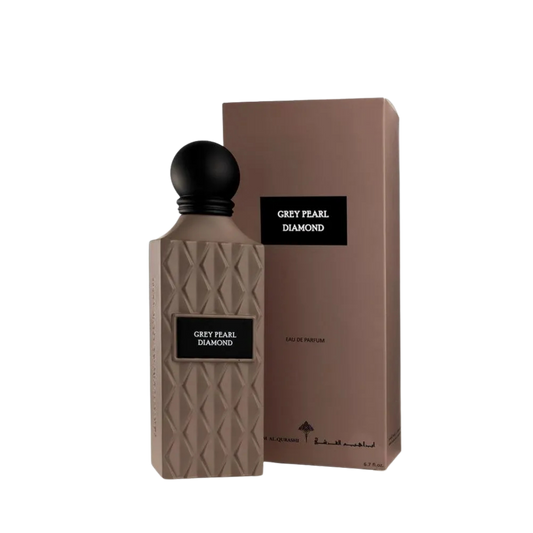 Ibrahim Al Qurashi IBRAQ Perfumes إبراق Grey Pearl Diamond Eau De Parfum – 200ml | Unisex | Sparkling Bergamot, Velvet Orange Blossom & Radiant Rich Amber Luxury Diamond Series Signature Scent