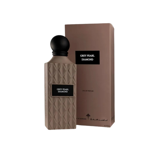 Ibrahim Al Qurashi IBRAQ Perfumes إبراق Grey Pearl Diamond Eau De Parfum – 150ml | Unisex | Sparkling Aquatic Marine & Red Berries, Velvet Patchouli Jasmine & Radiant Rich Incense Oud Luxury Diamond Series Signature Scent