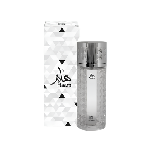 Ahmed Al Maghribi Haam Eau De Parfum – 75ml | Unisex | Fresh Citrus & Italian Lemon, Sweet Floral Rose & Jasmine, Rich Amber, Sandalwood & White Musk Luxury Long-Lasting Scent