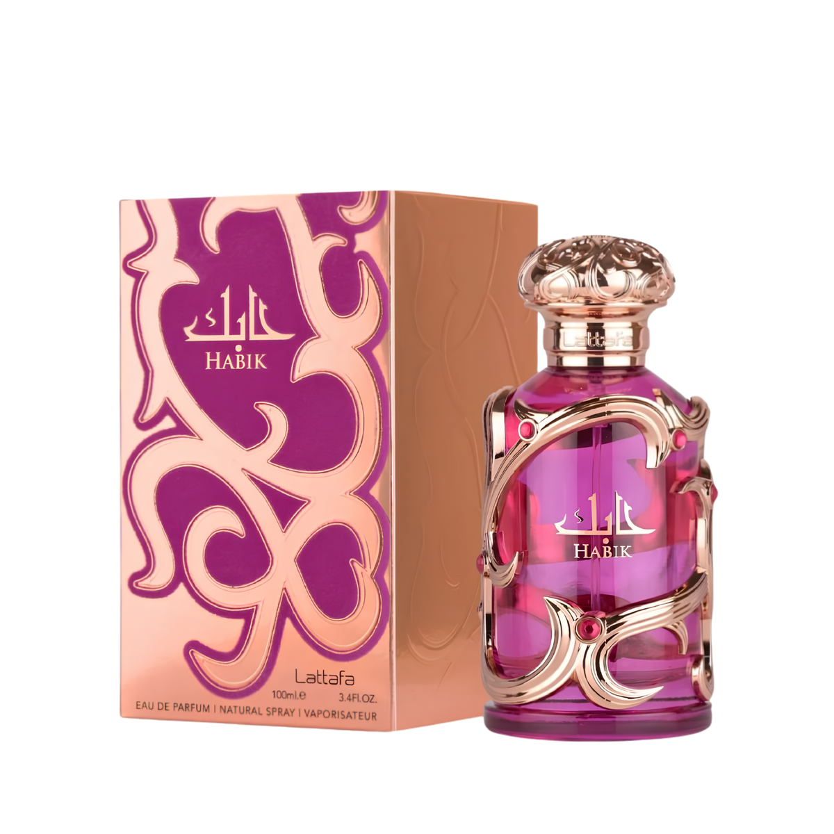 Lattafa Habik For Women Eau De Parfum – 100ml | Premium Luxury Women's Amber Vanilla Sweet Fragrance | Rich Caramel, Creamy Vanilla, Warm Tonka Bean, Soft Musky Florals & Deep Amber Long-Lasting Perfume