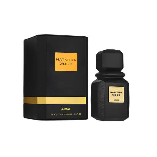 Ajmal Hatkora Wood Eau De Parfum – 100ml | Ultra-Premium Luxury Unisex W Series Fragrance | Rare Hatkora Wild Citrus, Spicy Ginger, Precious Oud, Rich Amber & Deep Sandalwood Long-Lasting Niche Perfume