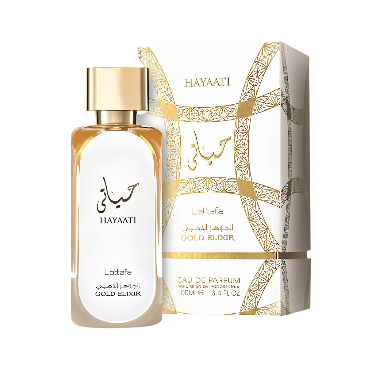 Lattafa Hayaati Gold Elixir Eau De Parfum – 100ml | Premium Luxury Unisex Warm Amber Leather Fragrance | Juicy Grapefruit, Warm Cardamom, Velvet Leather, Creamy Vanilla & Rich Ambergris Long-Lasting Scent