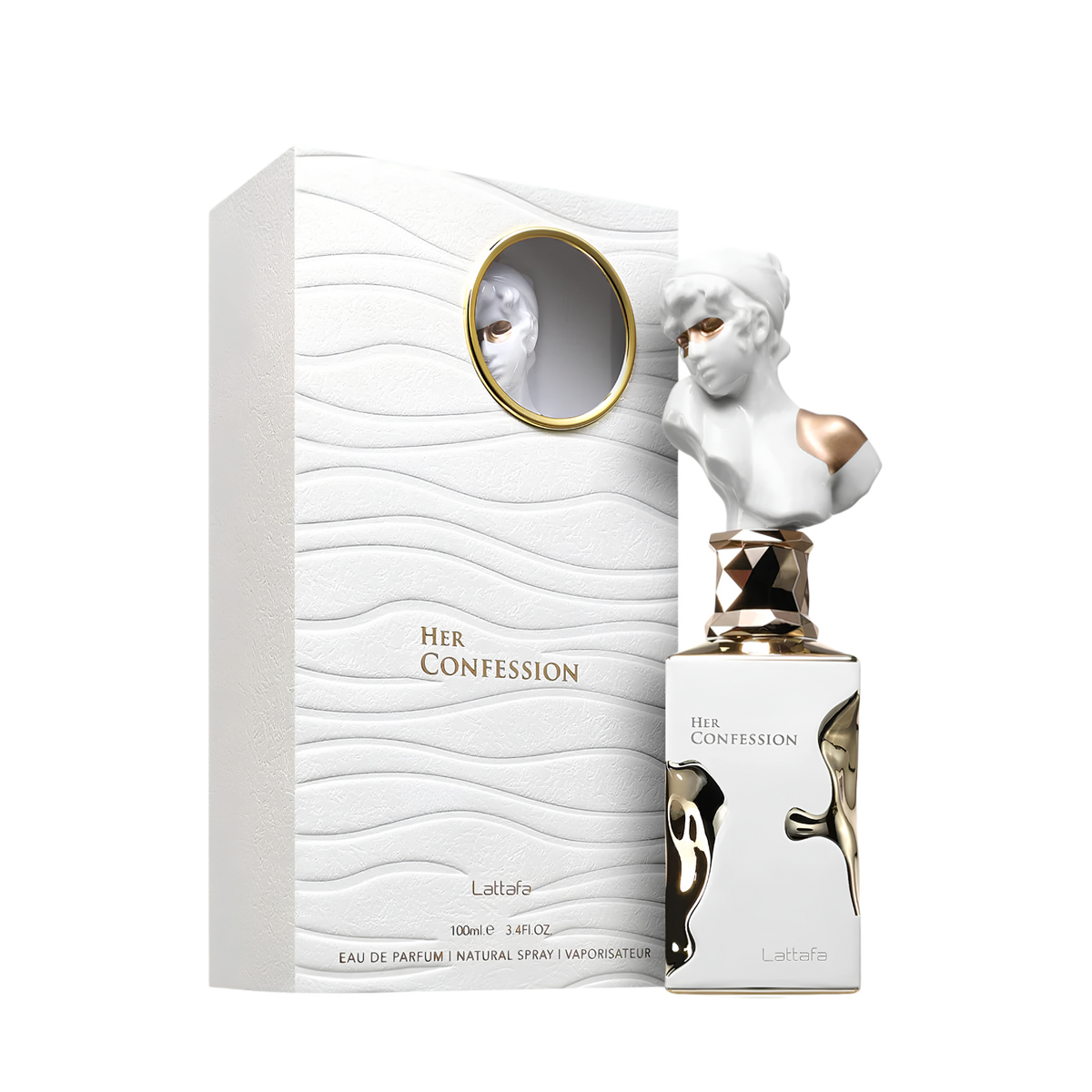 Lattafa Her Confession Eau De Parfum – 100ml | Premium Luxury Women's Gourmet Vanilla Floral Fragrance | Creamy Tuberose, Sweet Jasmine, Warm Cinnamon, Incense, Rich Vanilla & Tonka Bean Long-Lasting Perfume