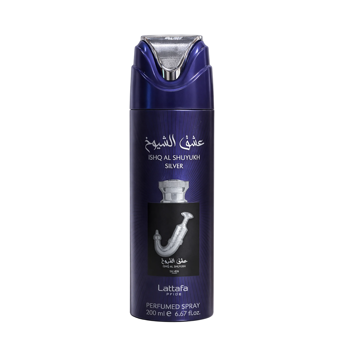 LATTAFA ISHQ AL SHUYUKH SILVER BODY SPRAY FOR MEN 200ML