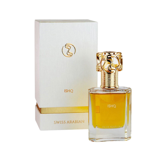 Swiss Arabian Ishq Eau De Parfum – 50ml | for Men & Women | Sparkling Saffron, Velvet Rose & Radiant Amber Luxury Arabian Scent