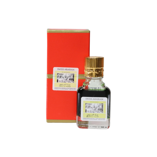 Swiss Arabian Jannat Al Firdaus Red Concentrated Perfume Oil | for Men & Women | Spicy Cinnamon, Velvet Rose & Radiant Amber Luxury Arabian Scent (Alcohol-Free)