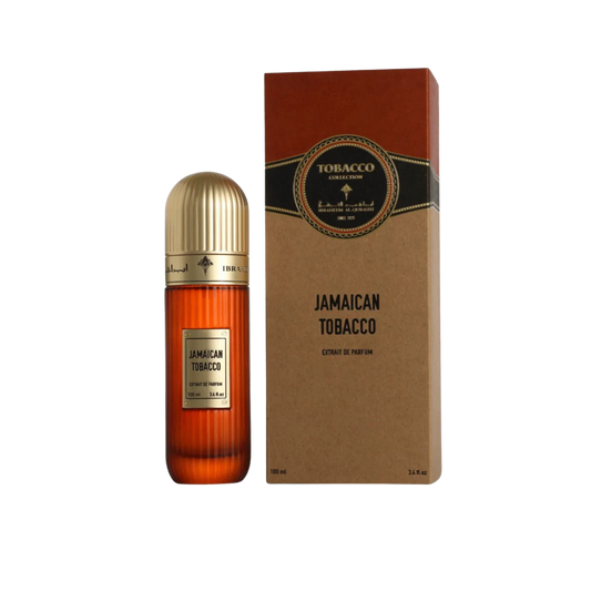 Ibrahim Al Qurashi IBRAQ Perfumes إبراق Jamaican Tobacco Eau De Parfum – 100ml | Unisex | Sparkling Earthy Patchouli, Velvet Oud & Cedarwood, Radiant Rich Jamaican Tobacco-Amber Luxury Signature Scent