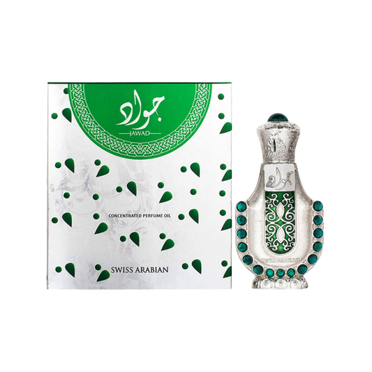 Swiss Arabian Jawad Concentrated Perfume Oil – 15ml | Unisex | Sparkling Citrus, Spicy Saffron & Radiant Rose Luxury Arabian Scent (Alcohol-Free)
