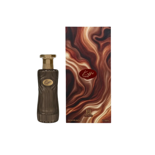Ahmed Al Maghribi Kaffe Latte Extrait De Parfum – 100ml | Unisex | Creamy Hazelnut & Roasted Coffee, Warm Caramel, Patchouli & Golden Ambergris Long-Lasting Gourmand Scent