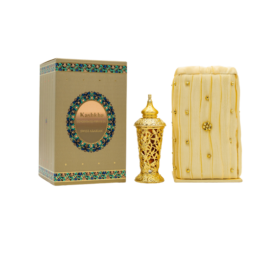 Swiss Arabian Kashkha Concentrated Perfume Oil – 20ml | for Men & Women | Sparkling Bergamot, Spicy Saffron & Radiant Oud Luxury Arabian Scent (Alcohol-Free)