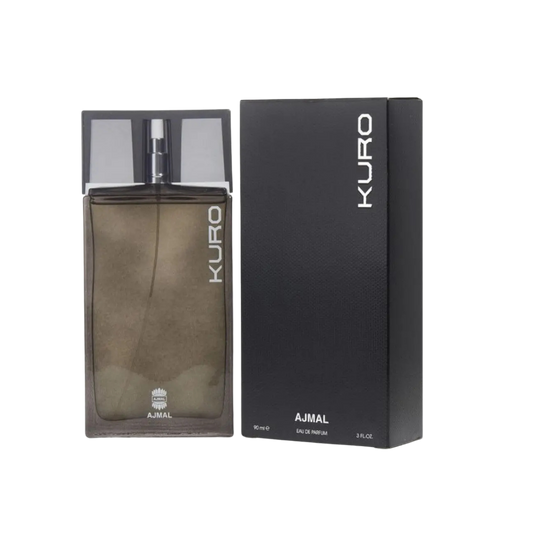 Ajmal Kuro Eau De Parfum – 90ml For Men | Premium Fresh Spicy Aromatic Fragrance | Fresh Bergamot, Sharp Pepper, Clean Lavender, Earthy Patchouli, Ambergris & Warm Woods Long-Lasting Perfume