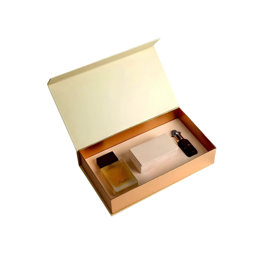 Ahmed Al Maghribi The Leather Collection Gift Set | Premium 3-Piece Luxury Bundle – 50ml Leather Eau De Parfum, 100ml Scented Body Lotion & 100ml Refreshing Body Spray | Unisex Premium Gifting Box