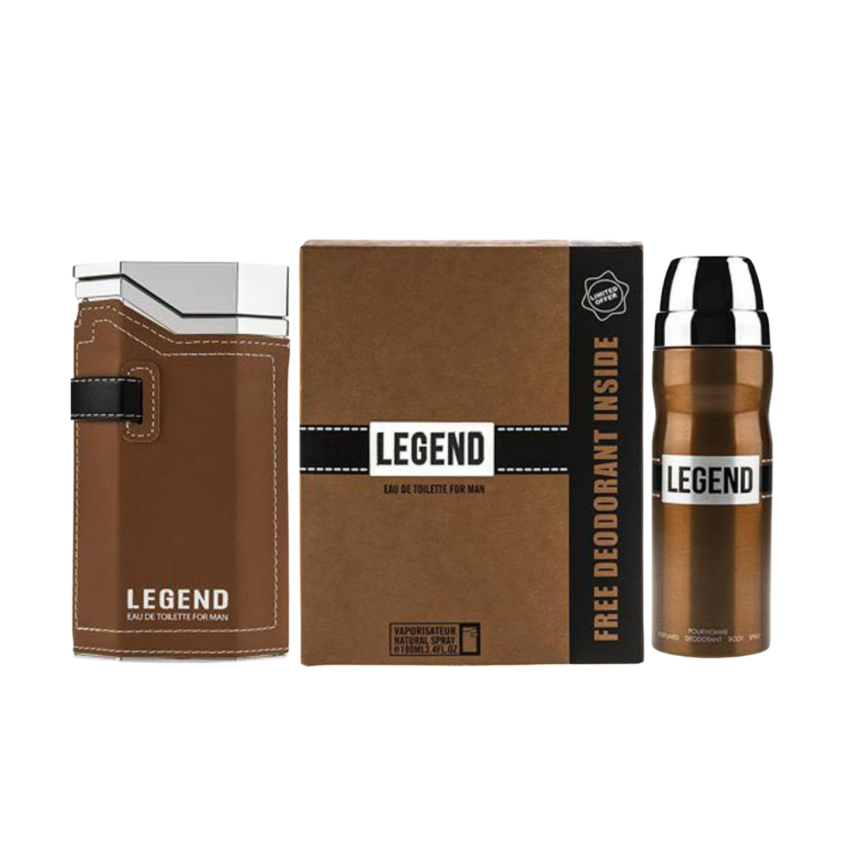 Emper Legend Eau De Toilette (100ml) with Deodorant Body Spray (200ml) Gift Set – For Men