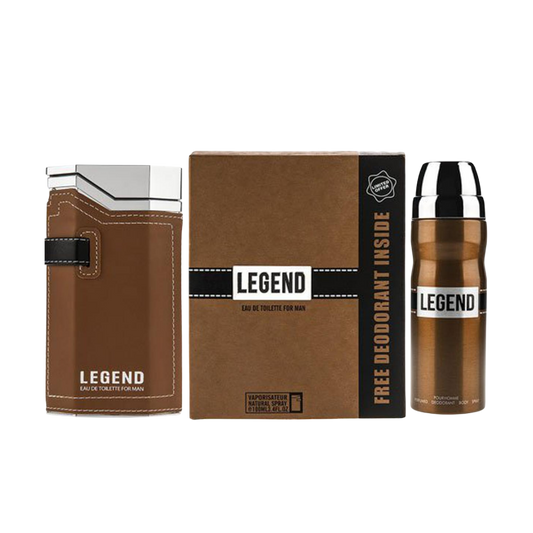 Emper Legend Eau De Toilette (100ml) with Deodorant Body Spray (200ml) Gift Set – For Men