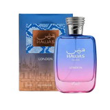 Rasasi Hawas London Eau De Parfum – 100ml | Sparkling Bergamot, Aromatic Mint & Mineral Amber Luxury Signature Scent for Men