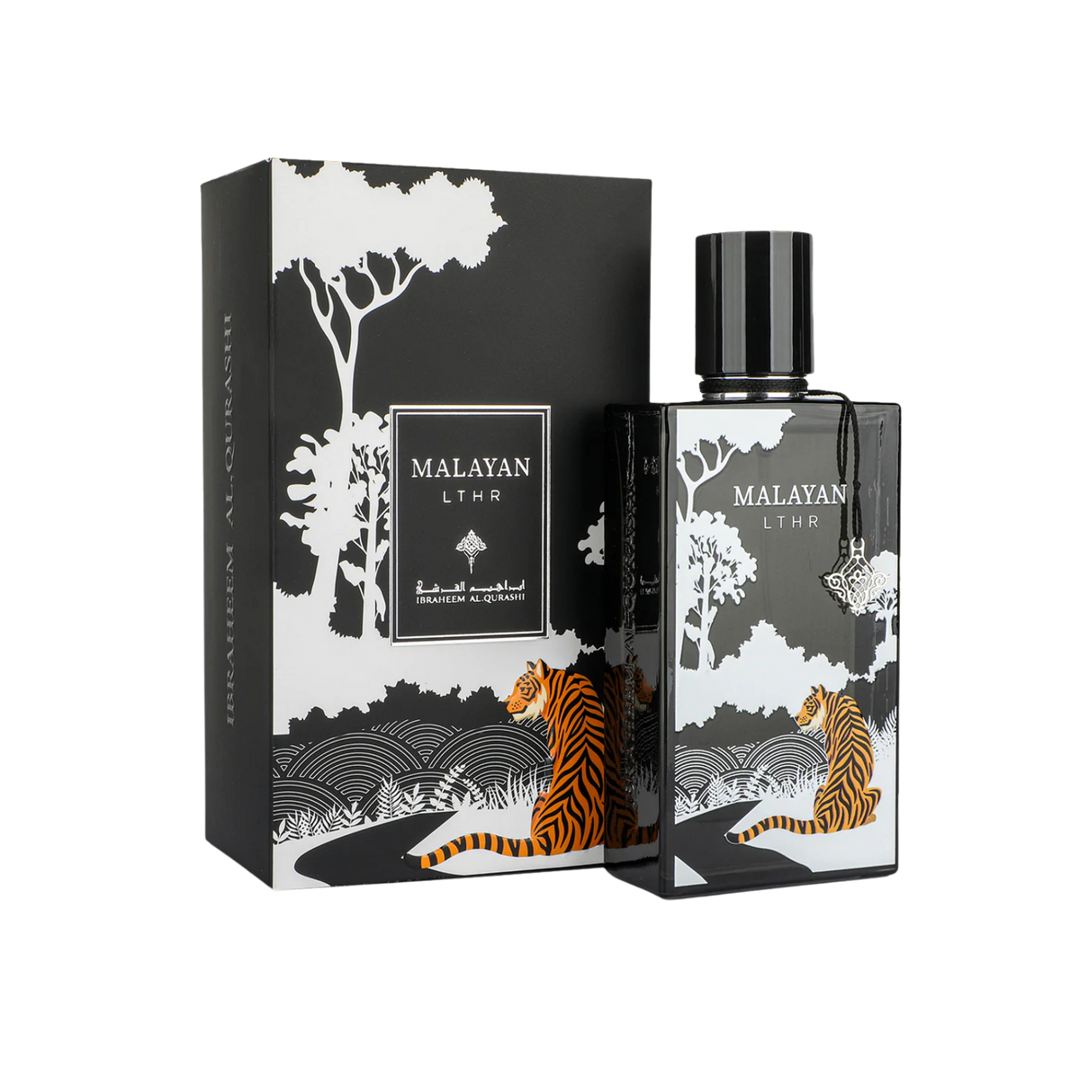 Ibrahim Al Qurashi IBRAQ Perfumes إبراق Malayan Leather Eau De Parfum – 75ml | Unisex | Sparkling Red Berries & Lychee, Velvet Rose & Saffron, Radiant Rich Oud-Leather Luxury Signature Scent