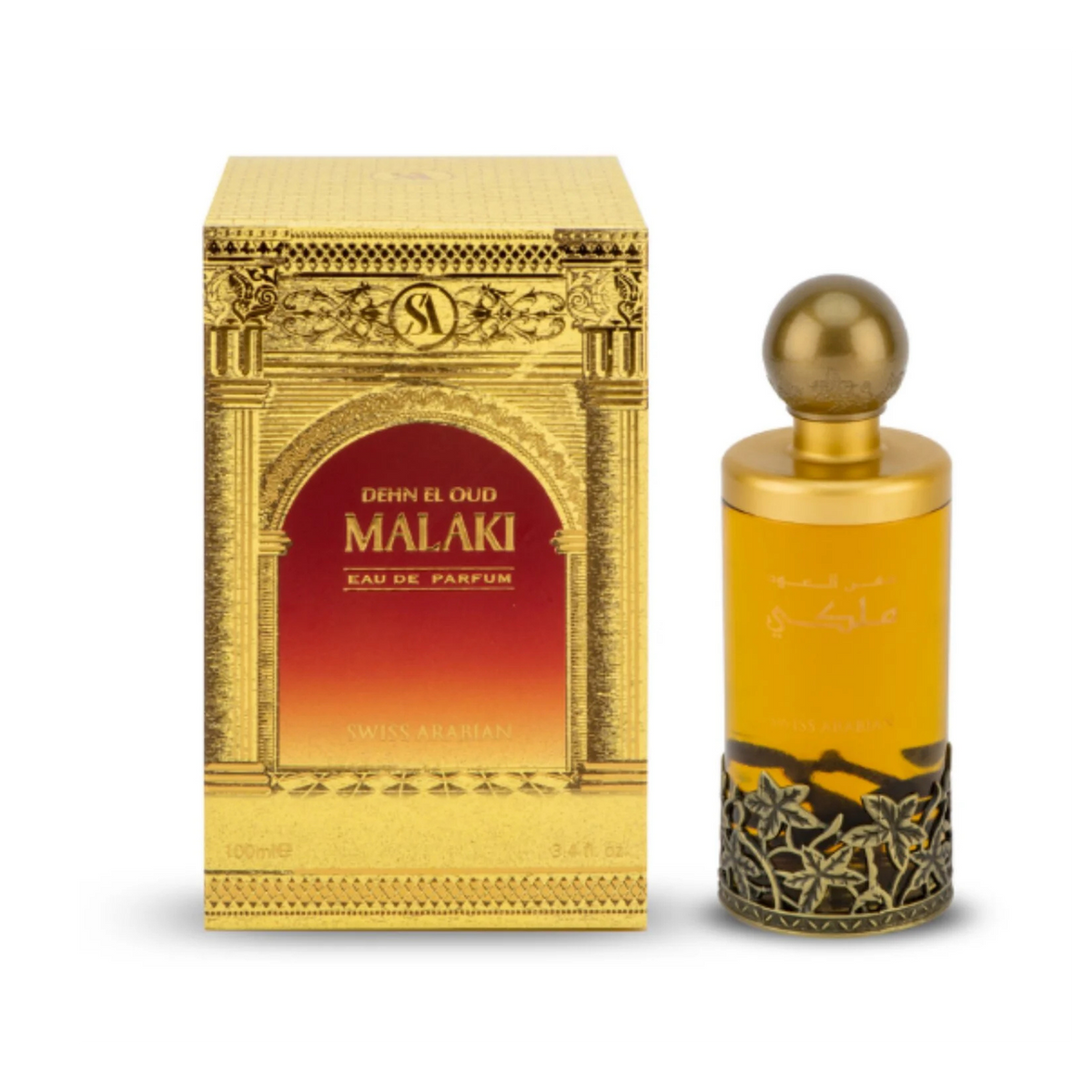 Swiss Arabian Dehn El Oodh Malaki Eau De Parfum – 100ml | for Men & Women | Majestic Cambodian Oud, Earthy Woods & Radiant Amber Luxury Arabian Scent