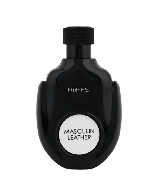 Riiffs Masculine Leather Eau De Parfum for Men – 100ml | Intense Smoked Leather, Raspberry & Saffron Signature Scent