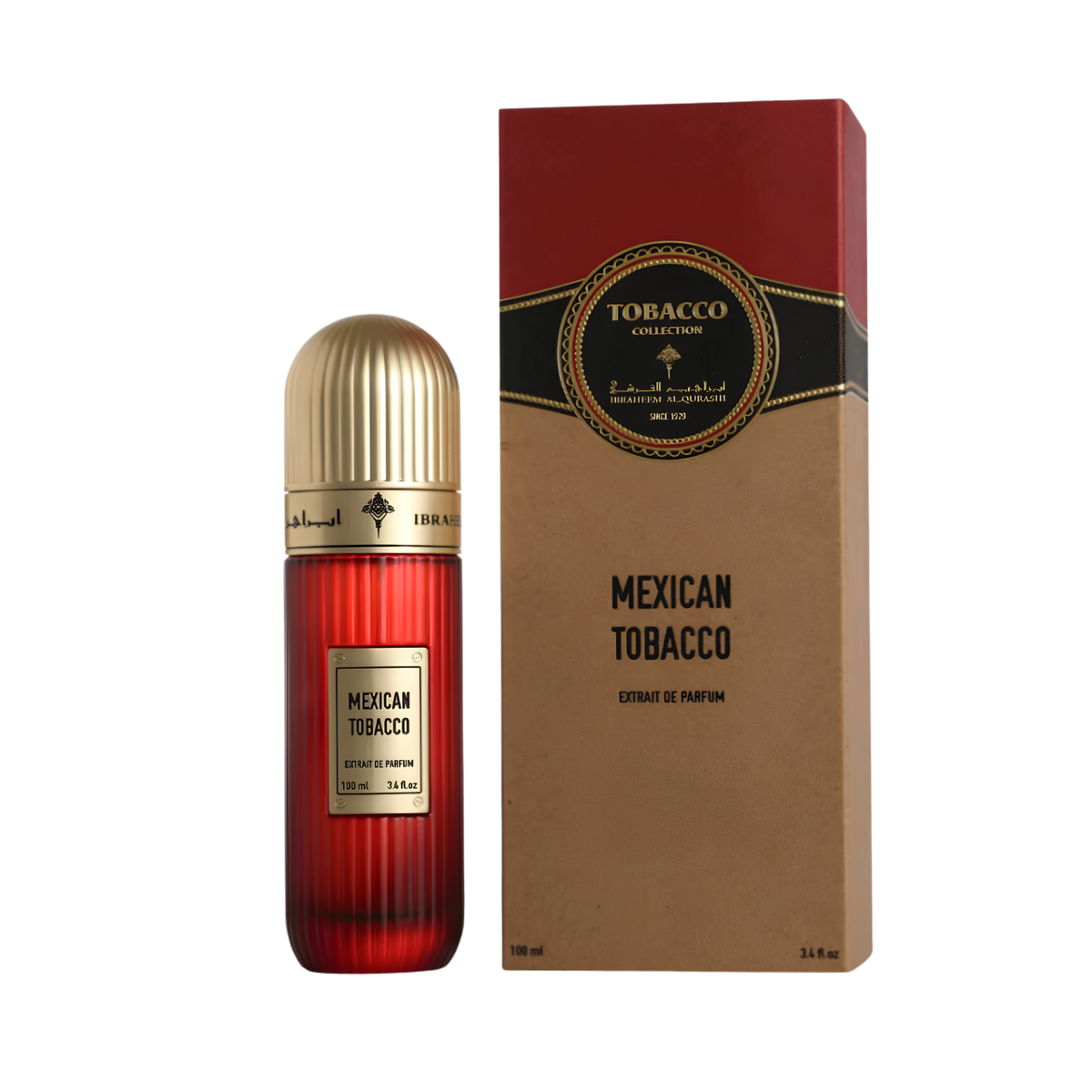 Ibrahim Al Qurashi IBRAQ Perfumes إبراق Mexican Tobacco Eau De Parfum – 100ml | Unisex | Sparkling Cedarwood, Velvet Dark Chocolate & Radiant Rich Mexican Tobacco-Amber Luxury Signature Scent