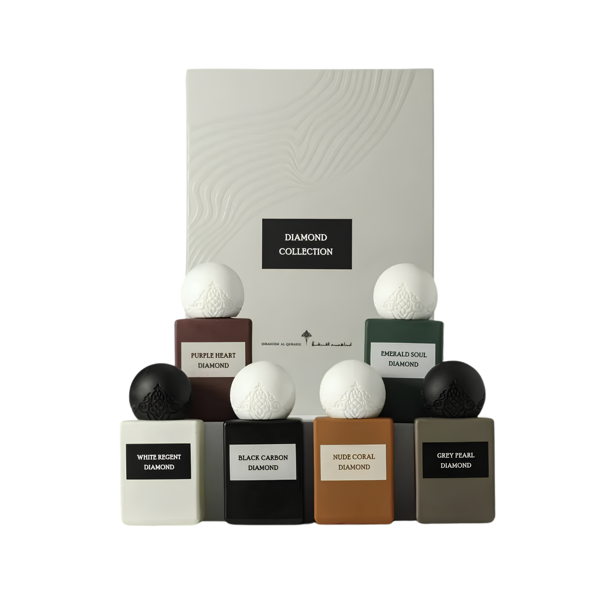 Ibrahim Al Qurashi IBRAQ Perfumes إبراق Mini Diamond Collection Gift Set – 10ml x 6 | Unisex | Premium Travel Set with Luxury Oud, Sapphire, Emerald & Ruby Musk Luxury Diamond Discovery Kit