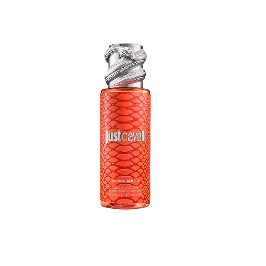 Roberto Cavalli Just Cavalli Daring Amber Hair and Body Mist – 250ml – Made in Italy