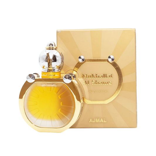 Ajmal Mukhallat Al Shams Eau De Parfum – 50ml | Ultra-Premium Luxury Unisex Heritage Fragrance | High-Concentration Aged Dahn Al Oudh, Radiant Floral Accords, Rich Golden Amber & Intense Woody Musk Eternal Longevity