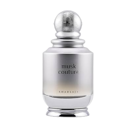 Khadlaj Musk Couture Eau De Parfum – 100ml | Soft Powdery Musk, Tart Rhubarb & Elegant White Floral Signature Scent
