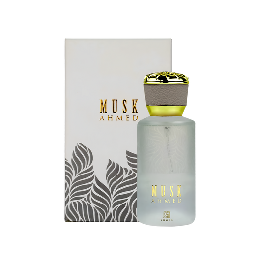 Ahmed Al Maghribi Musk Ahmed Eau De Parfum – 50ml | Unisex Luxury Signature White Musk | Fresh Citrus Accords, Romantic Rose & Jasmine, Powdery Amber & Sandalwood Long-Lasting Fresh Clean Scent