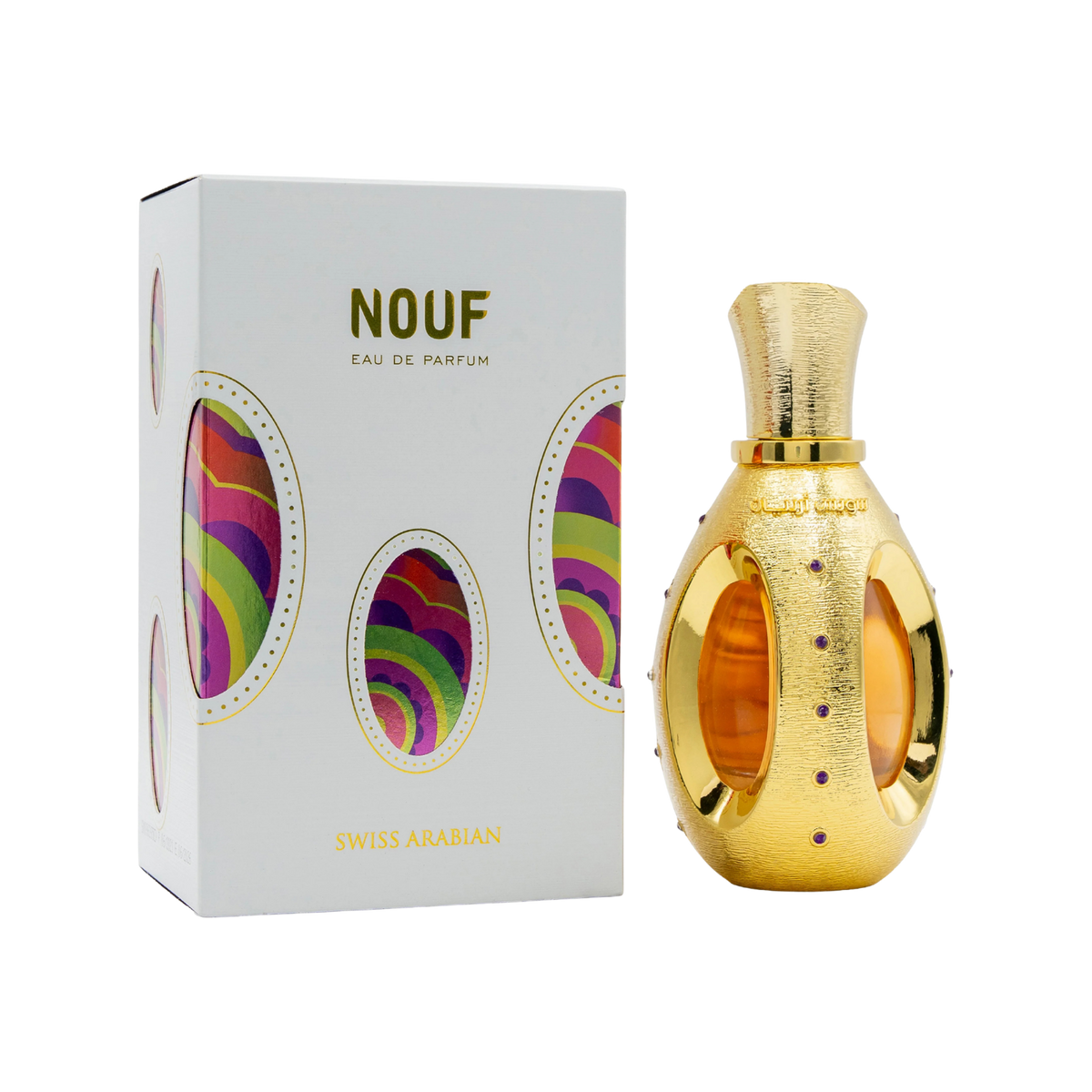 Swiss Arabian Nouf Eau De Parfum – 50ml | for Men & Women | Sparkling Lemon, Velvet Amber & Radiant Dark Woods Luxury Signature Scent