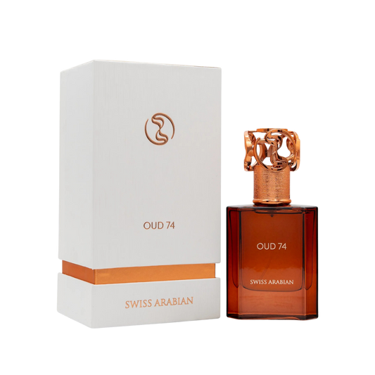 Swiss Arabian Oud 74 Eau De Parfum – 50ml | Unisex | Rare Indian Oud & Golden Amber Luxury Heritage Signature Scent